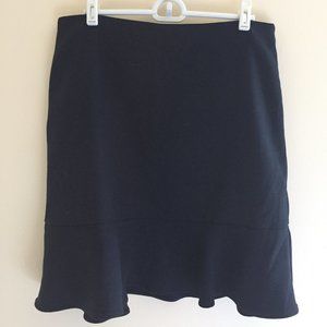 Ann Taylor Navy Skirt with Ruffle